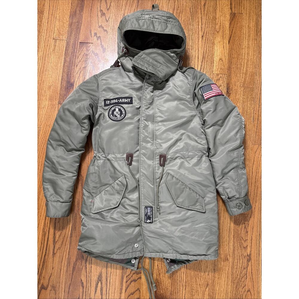 Izzue IZ-X04-Army Airforce Green Down Womens S Jacket Military Style C6